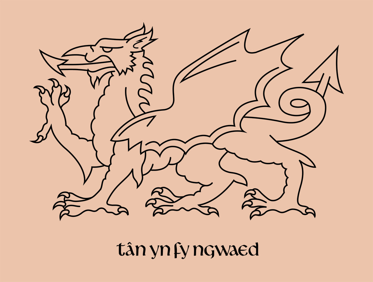 Welsh Dragon Hoodie - With fire in my blood - Welsh dragon design