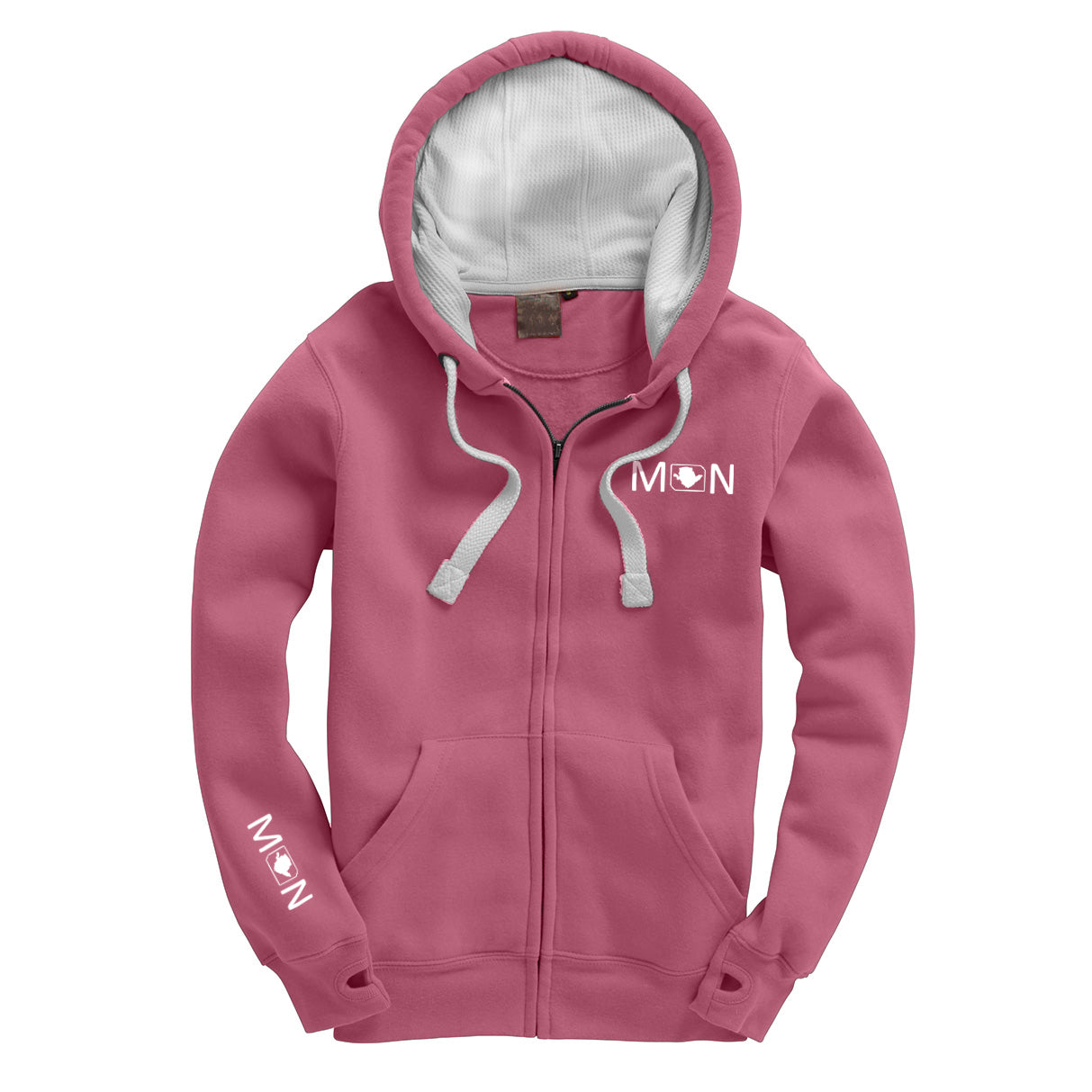 Adults' Peach Soft Zipped Hoodie