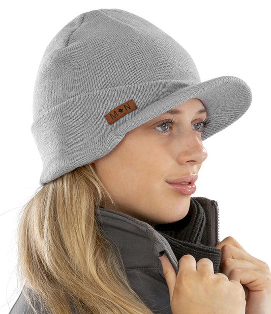 Winter Knitted Peak Hat